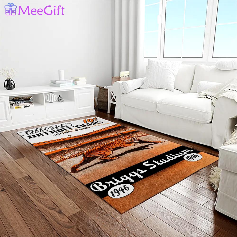 Mlb detroit tigers baseball team logo rectangle area rug dt56 Rectangle Rug