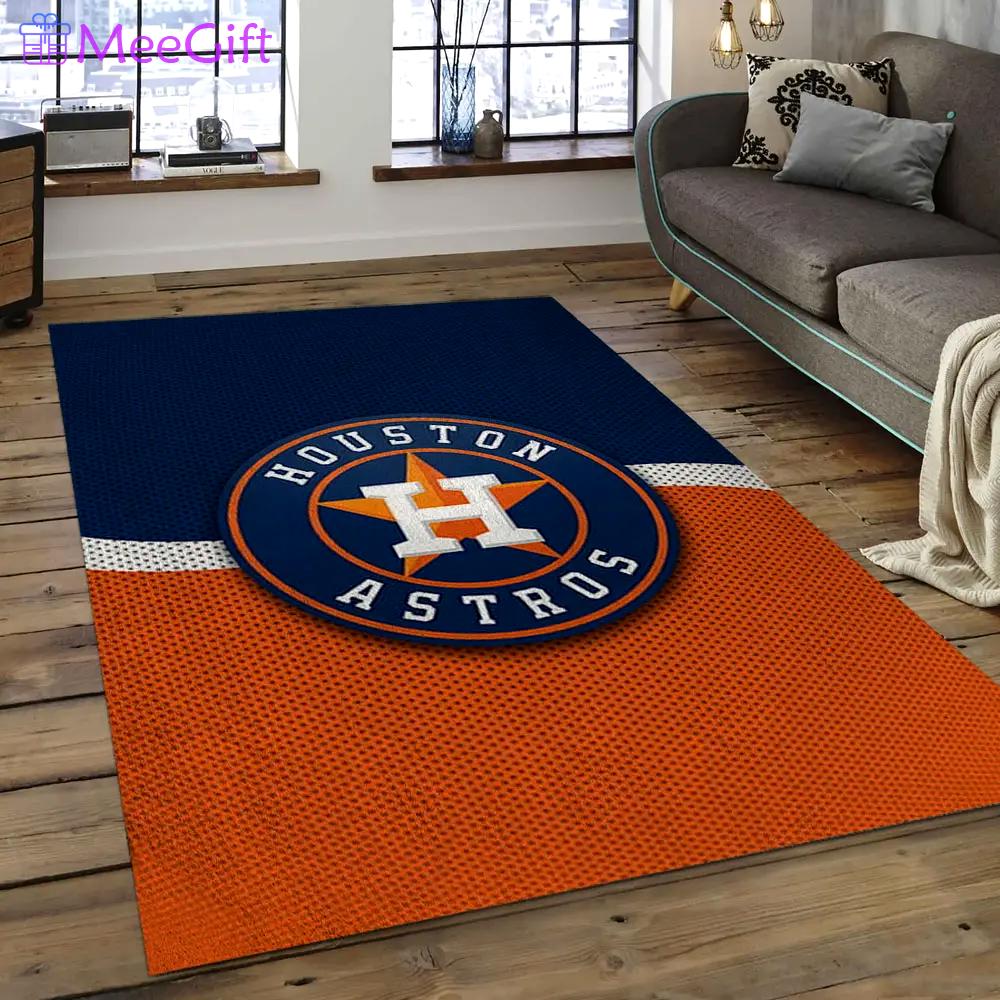 Mlb houston astros baseball team logo rectangle area ha02 Rectangle Rug