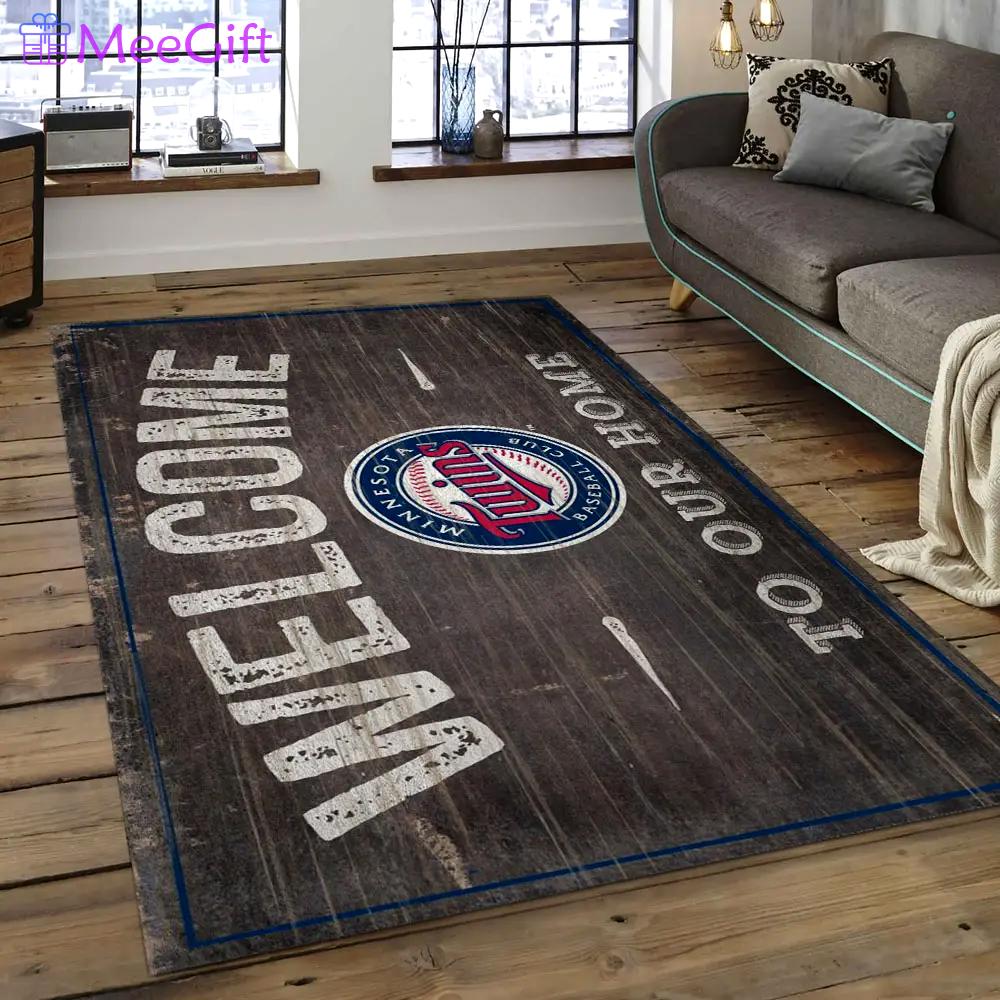Mlb minnesota twins baseball team logo rectangle area mts39 Rectangle Rug