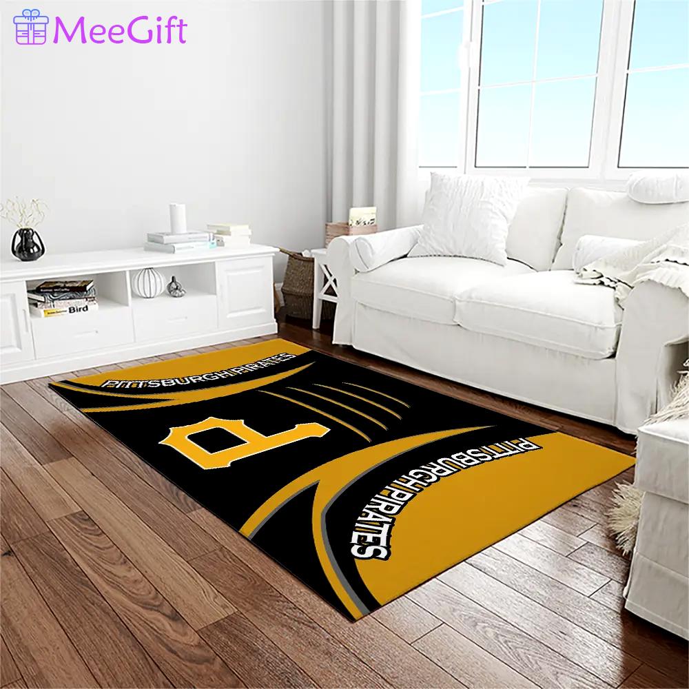 Mlb pittsburgh pirates baseball team logo rectangle area rug pp02 Rectangle Rug