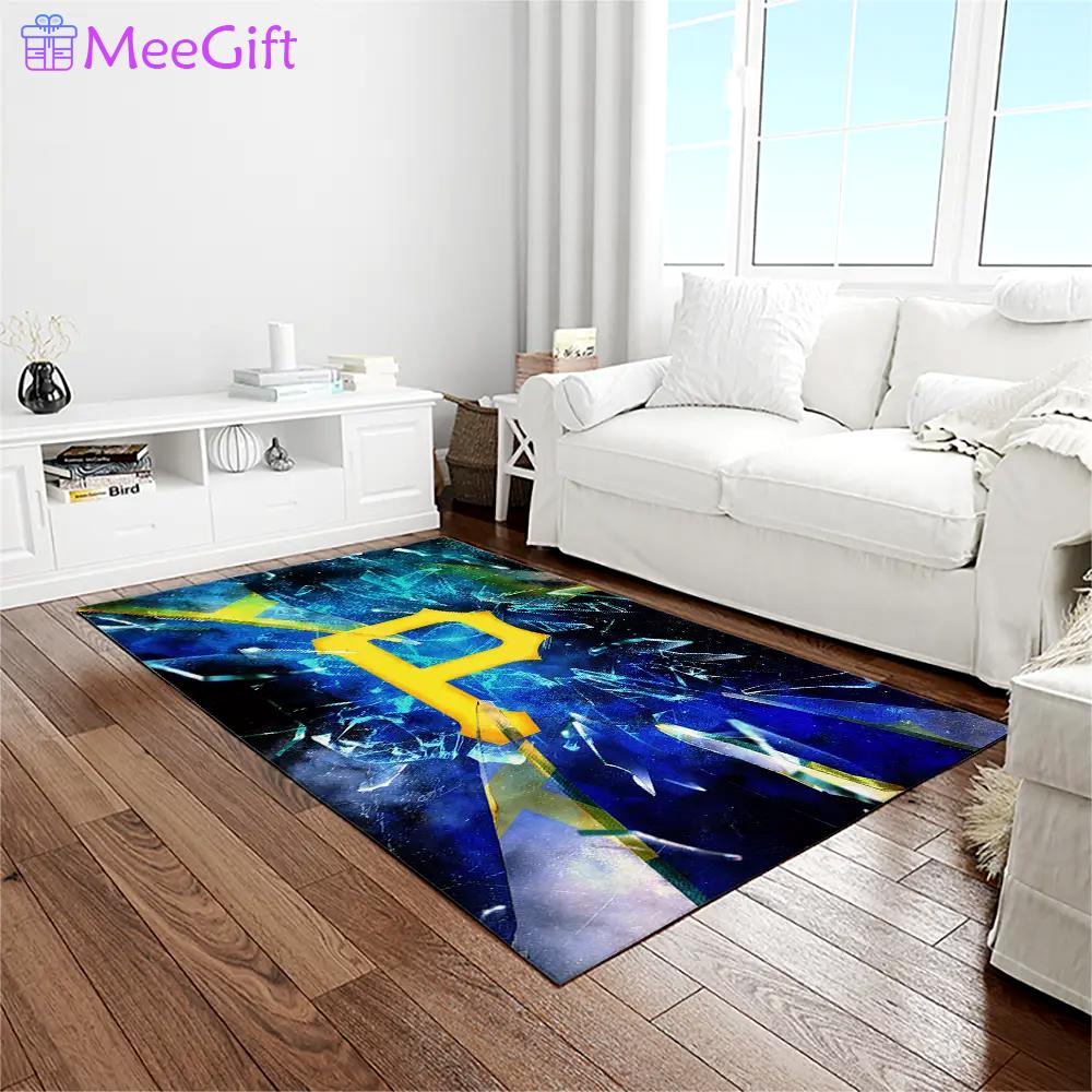Mlb pittsburgh pirates baseball team logo rectangle area rug pp39 Rectangle Rug