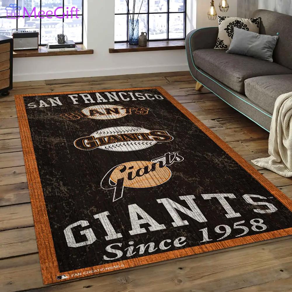 Mlb san francisco giants baseball team logo rectangle area sfg13 Rectangle Rug