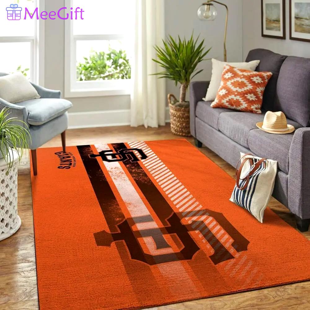 Mlb san francisco giants team logo area living room rug 5 Rectangle Rug