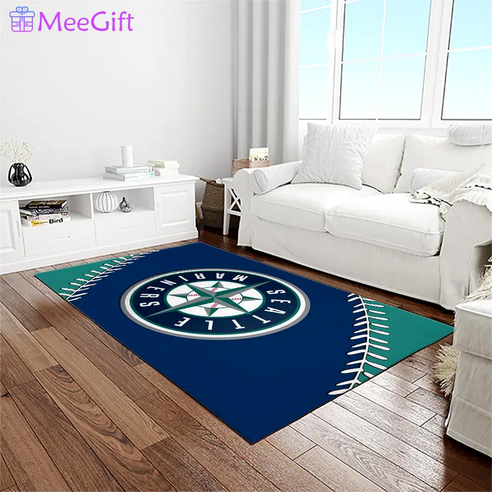 Mlb seattle mariners baseball team logo rectangle area rug sm08 Rectangle Rug