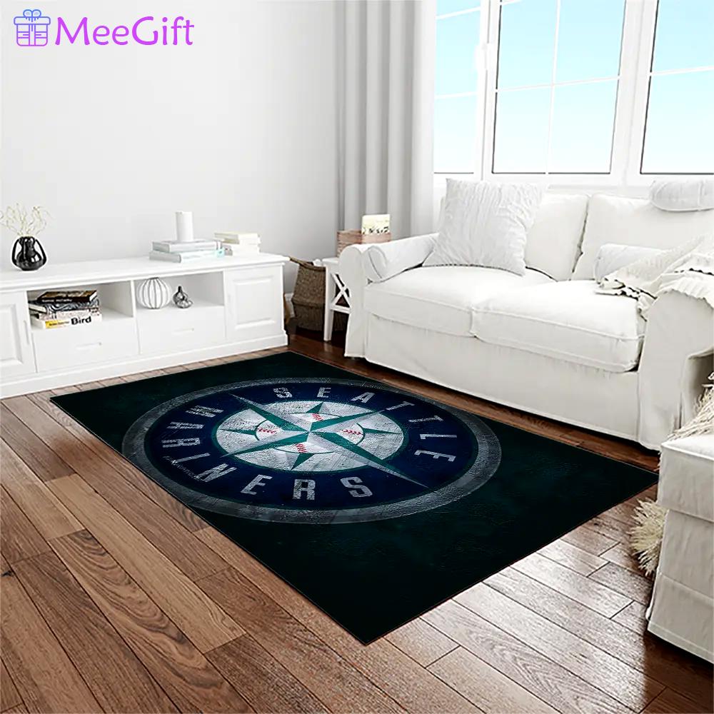 Mlb seattle mariners baseball team logo rectangle area rug sm16 Rectangle Rug