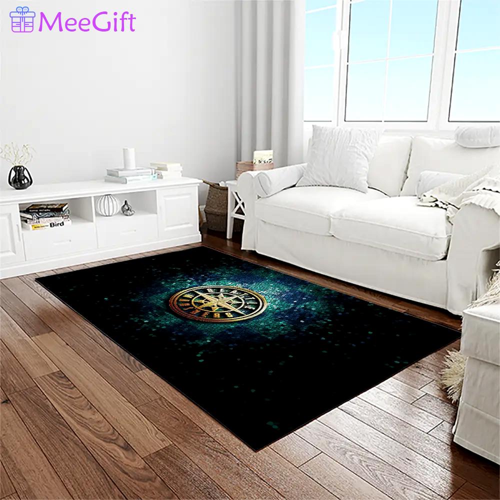 Mlb seattle mariners baseball team logo rectangle area rug sm22 Rectangle Rug