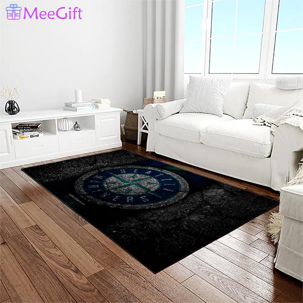Mlb seattle mariners baseball team logo rectangle area rug sm24 Rectangle Rug