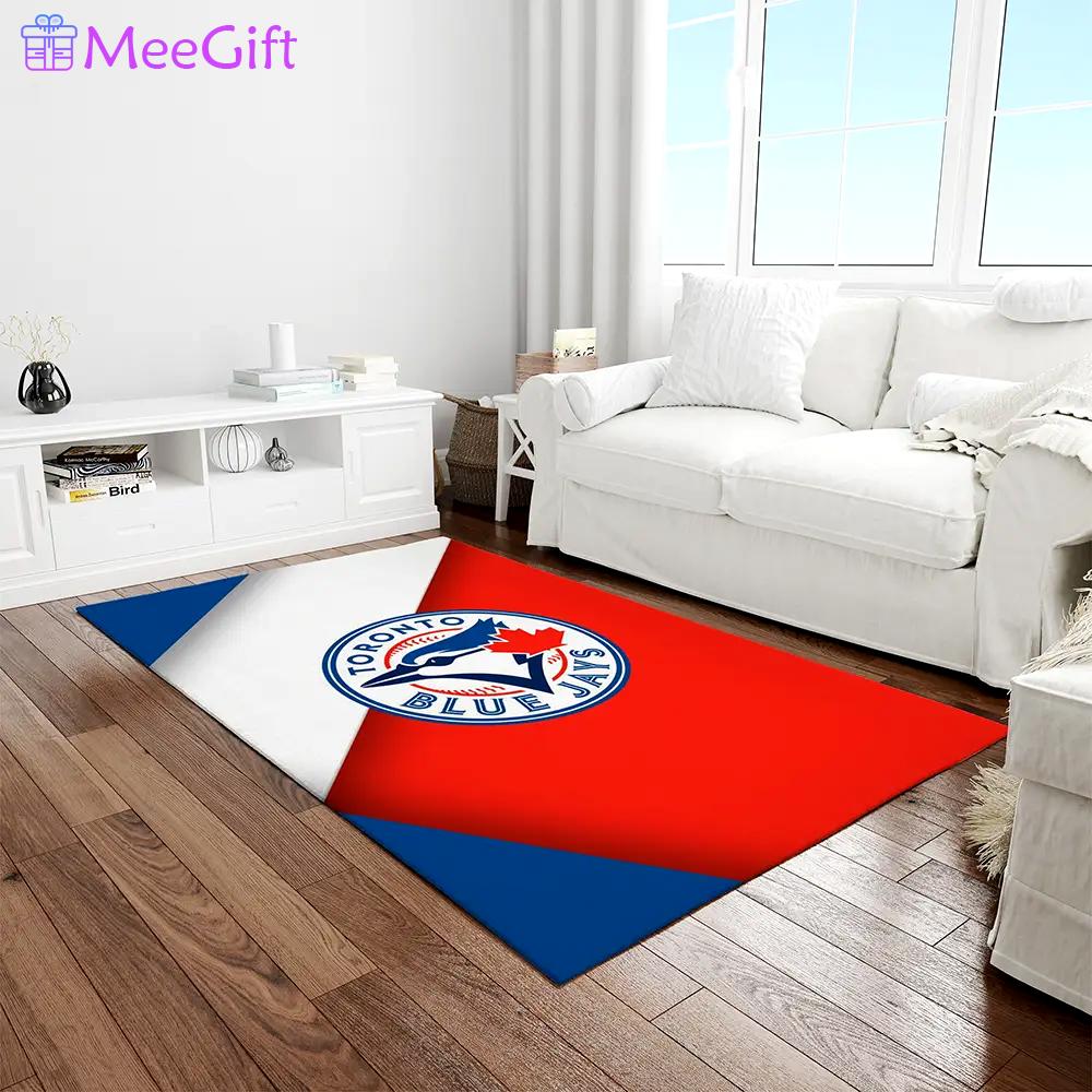 Mlb toronto blue jays baseball team logo rectangle area rug tbj34 Rectangle Rug