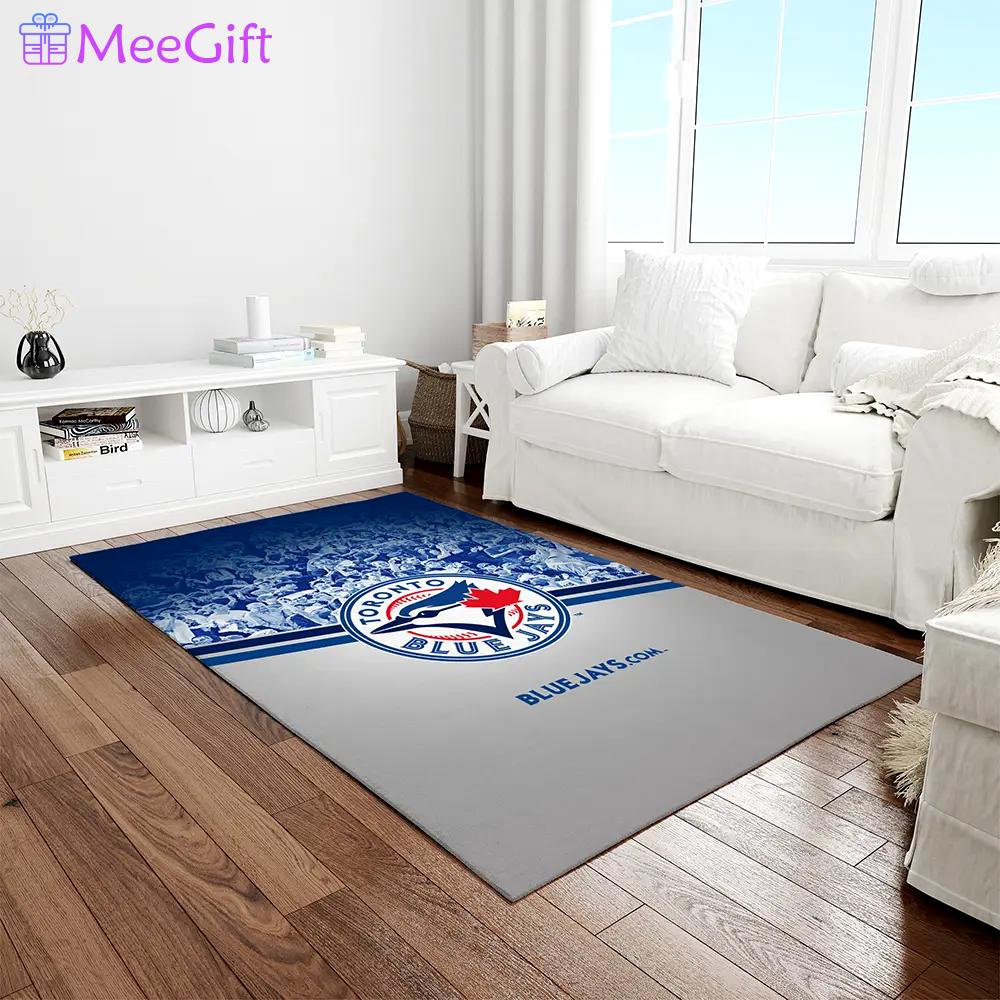Mlb toronto blue jays baseball team logo rectangle area rug tbj37 Rectangle Rug