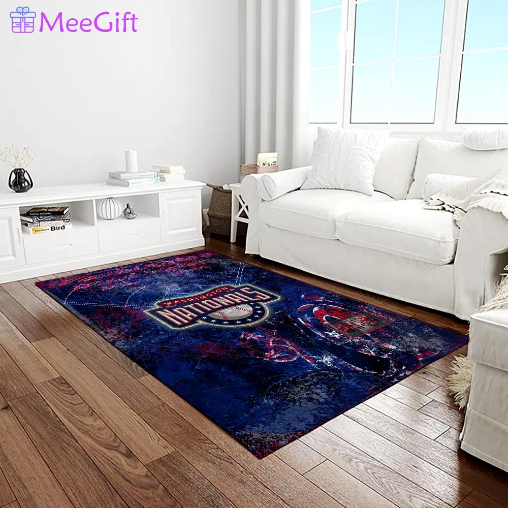 Mlb washington nationals baseball team logo rectangle area rug wn23 Rectangle Rug