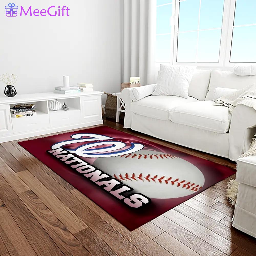Mlb washington nationals baseball team logo rectangle area rug wn31 Rectangle Rug