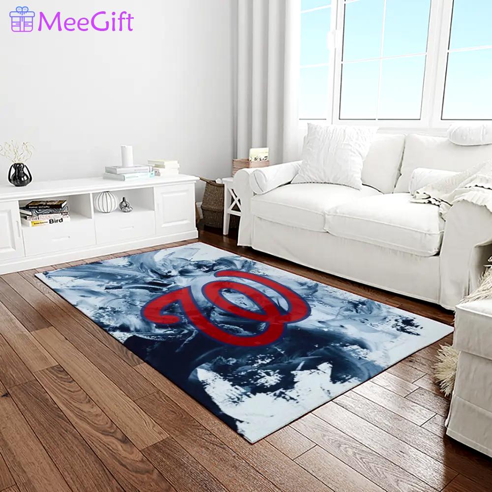 Mlb washington nationals baseball team logo rectangle area rug wn53 Rectangle Rug