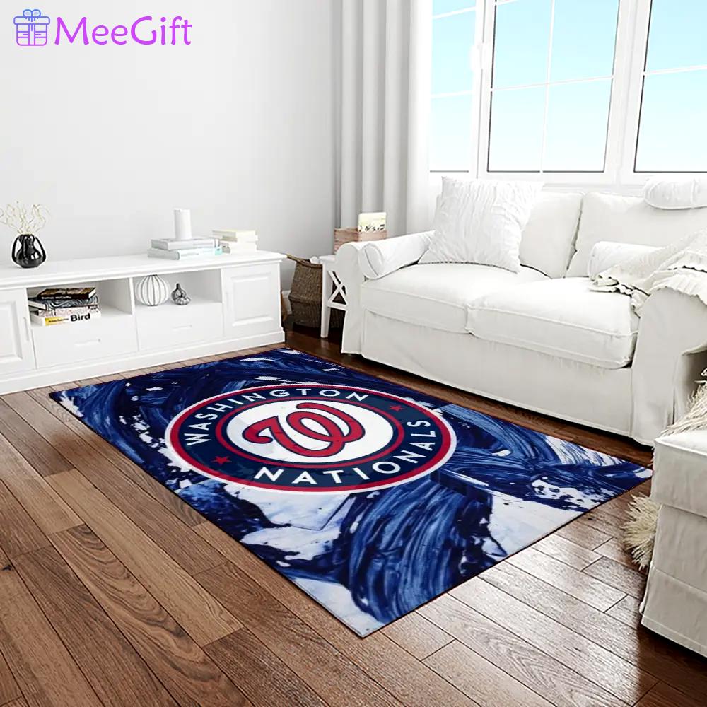 Mlb washington nationals baseball team logo rectangle area rug wn61 Rectangle Rug
