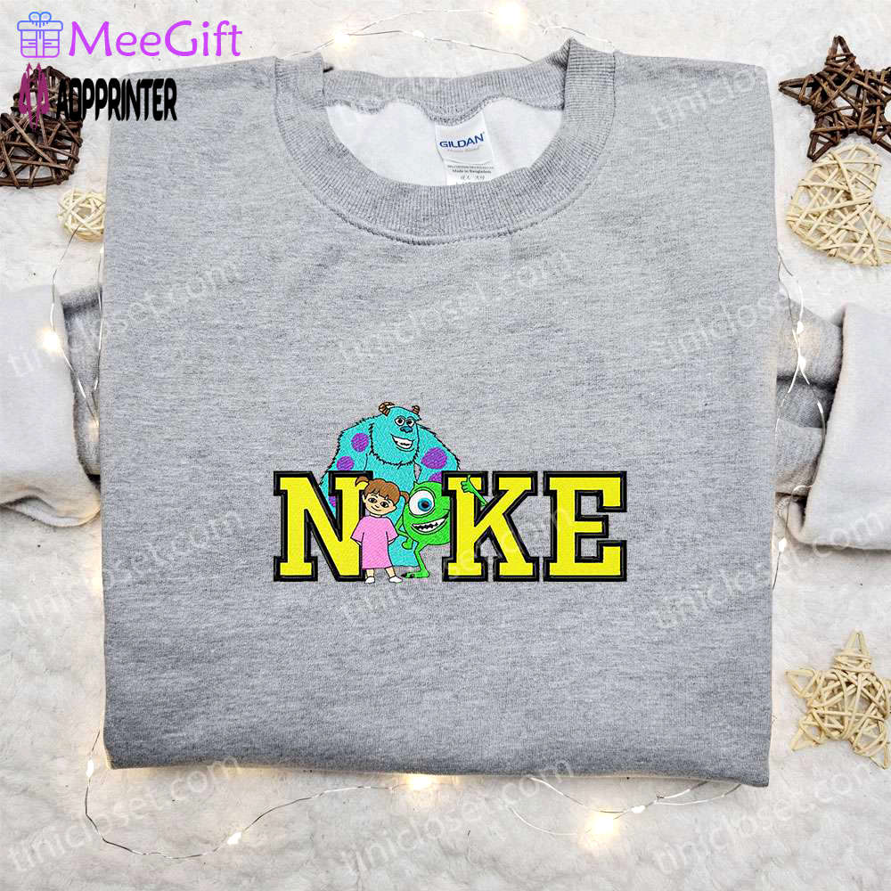 Monsters corporation x nike cartoon sweatshirt monsters inc embroidered shirt nike inspired Embroidered Shirt