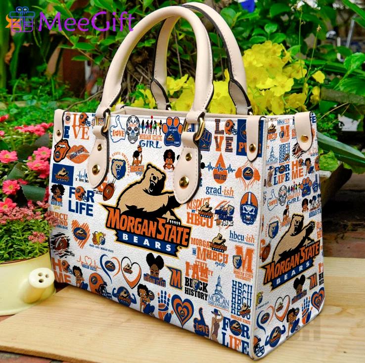 Morgan state university bears leather handbag 2346 Women Leather Hand Bag