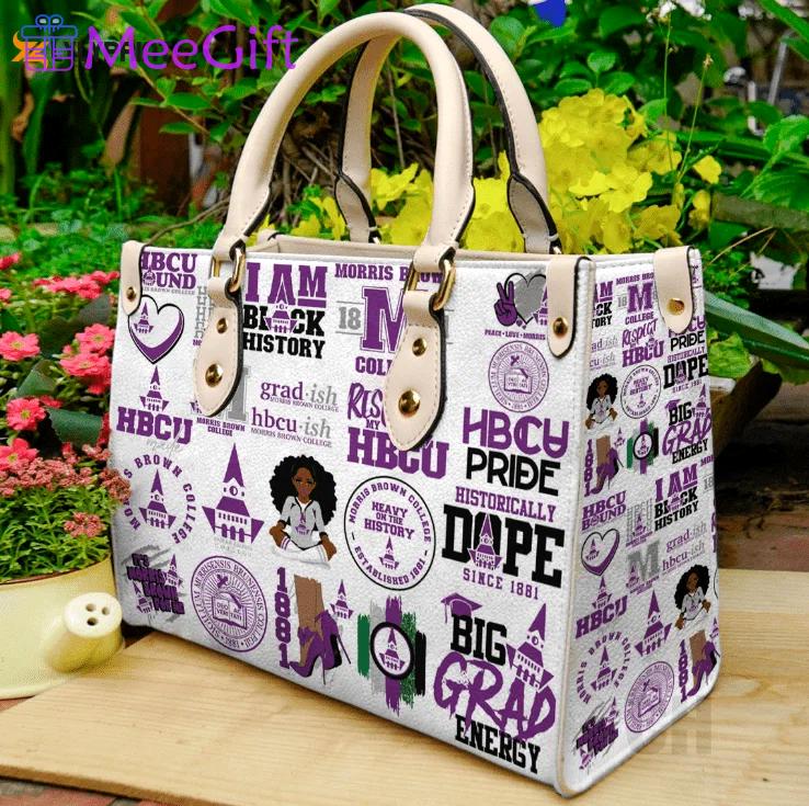 Morris brown college leather handbag 3378 Women Leather Hand Bag