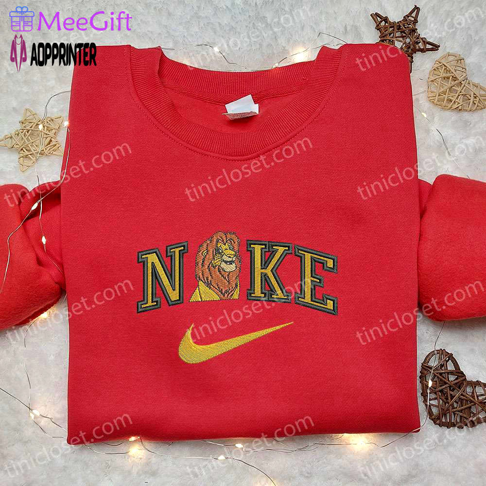 Musafa x nike cartoon embroidered tshirt – best gift for family nike inspired shirt Embroidered Shirt