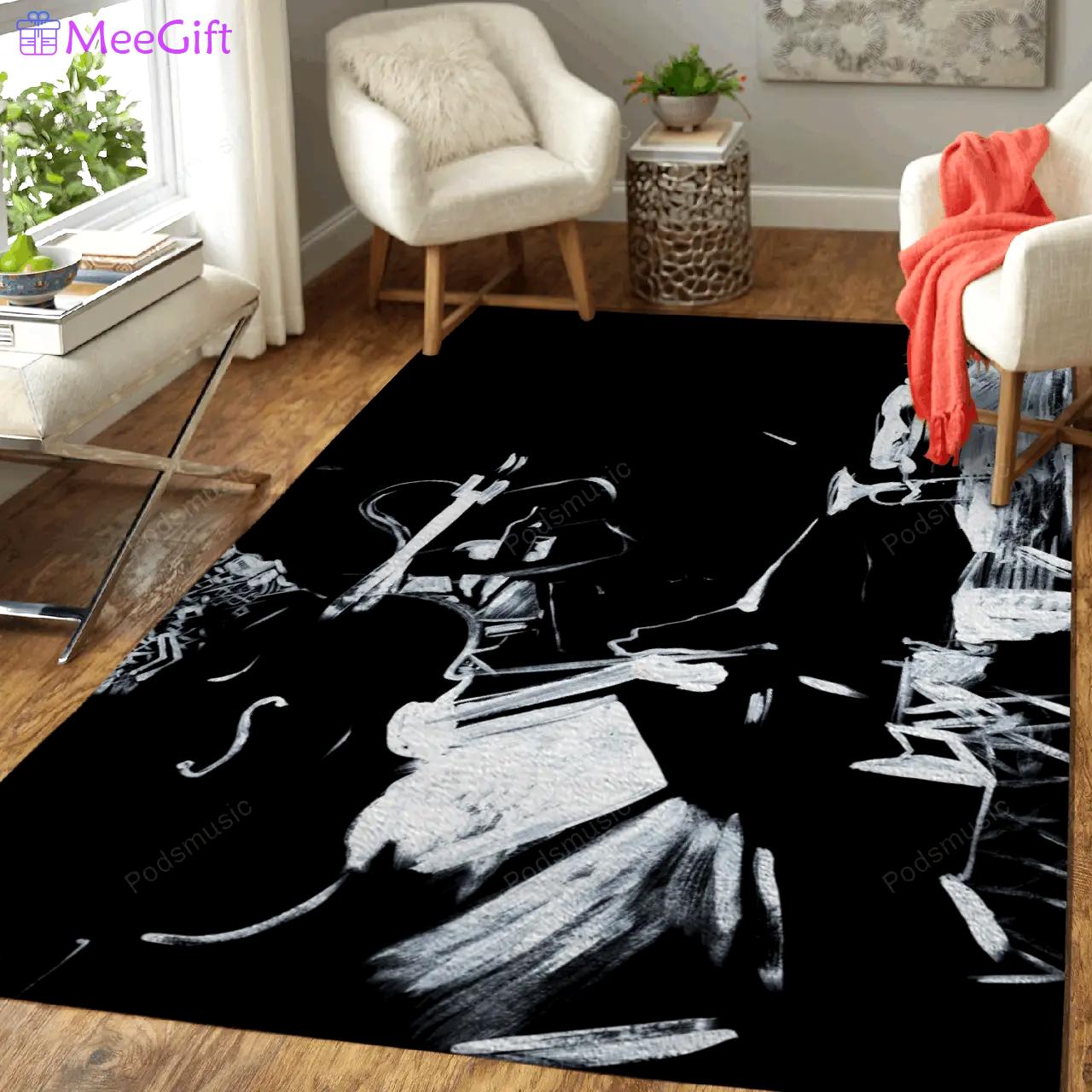 Music inside and outside inspiration art for fans area rug living room carpet rug regtangle carpet floor decor home decor Rectangle Rug