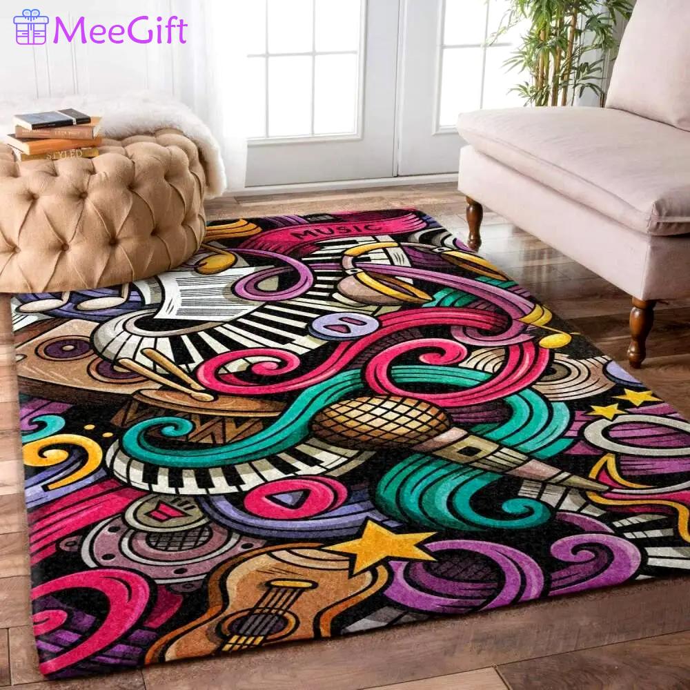 Music rug rcdd81f39197 area rug living room carpet rug regtangle carpet floor decor home decor Rectangle Rug
