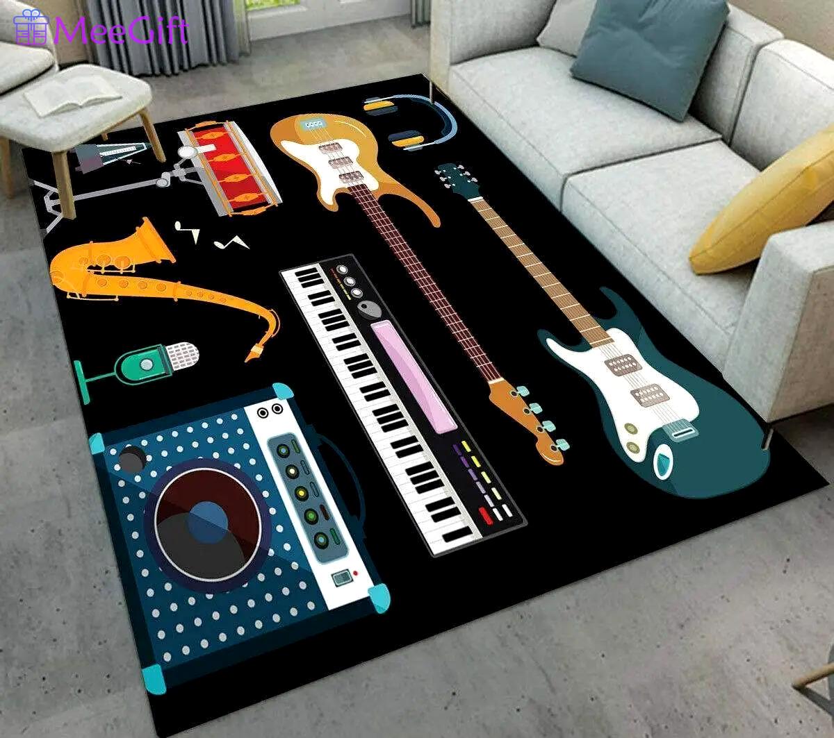 Musical instrument rug rcdd81f43220 area rug living room carpet rug regtangle carpet floor decor home decor Rectangle Rug