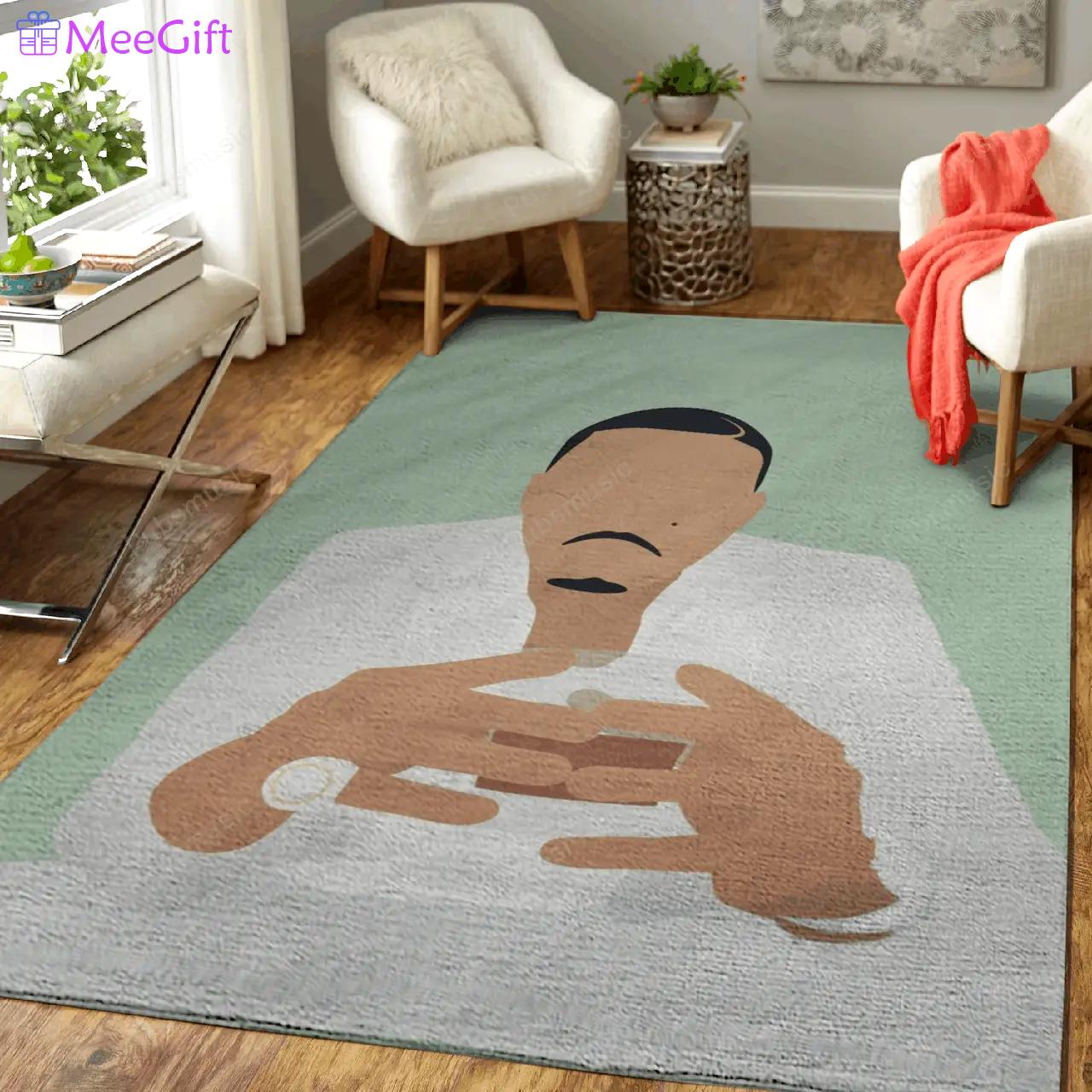 Nas list music art for fans area rug living room carpet rug regtangle carpet floor decor home decor Rectangle Rug