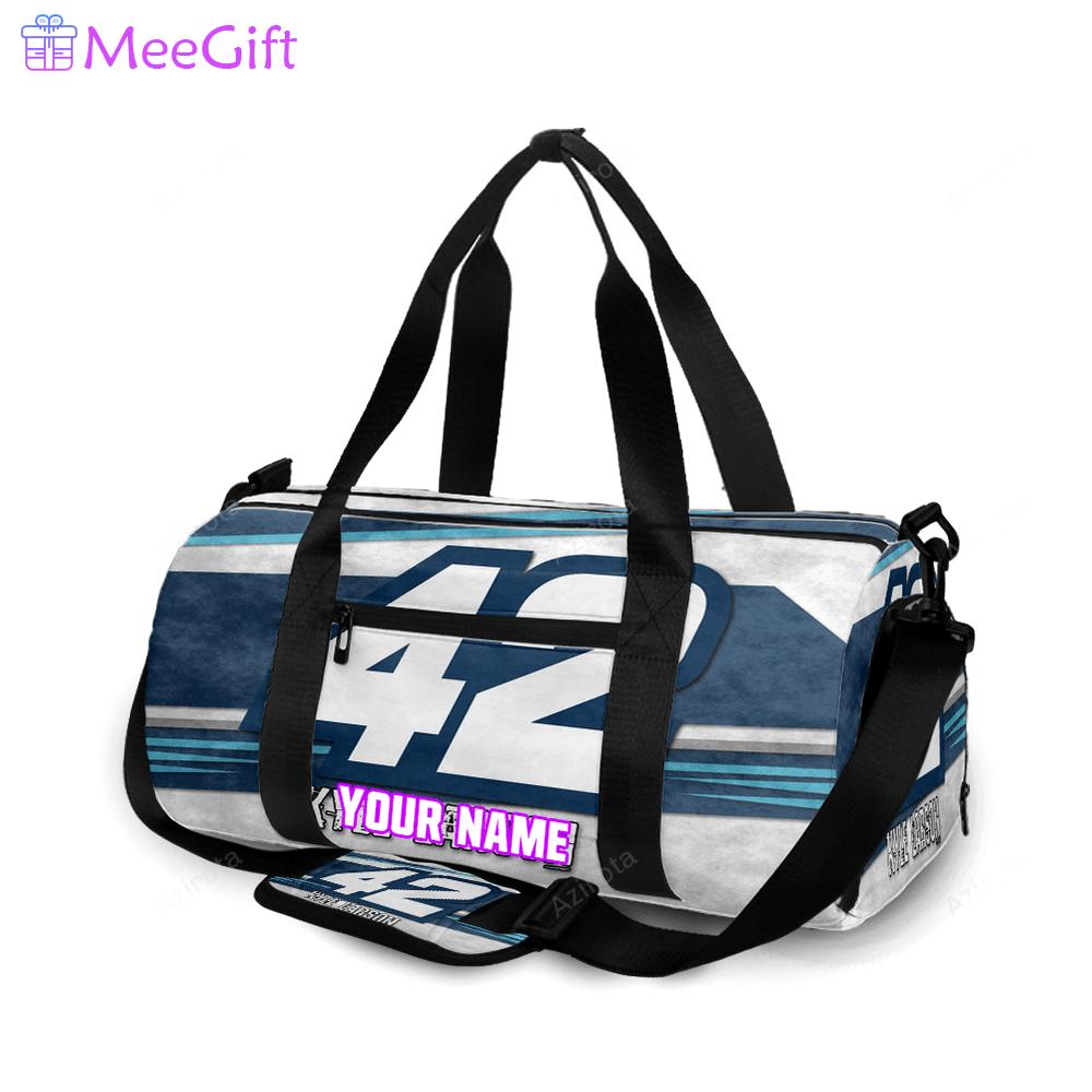 Nascar chip ganassi racing kyle larson 42 personalized name travel bag gym bag 1838 Travel Bag