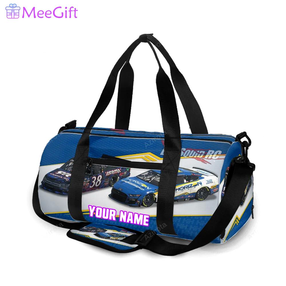 Nascar front row motor sports cars2 personalized name travel bag gym bag 577 Travel Bag