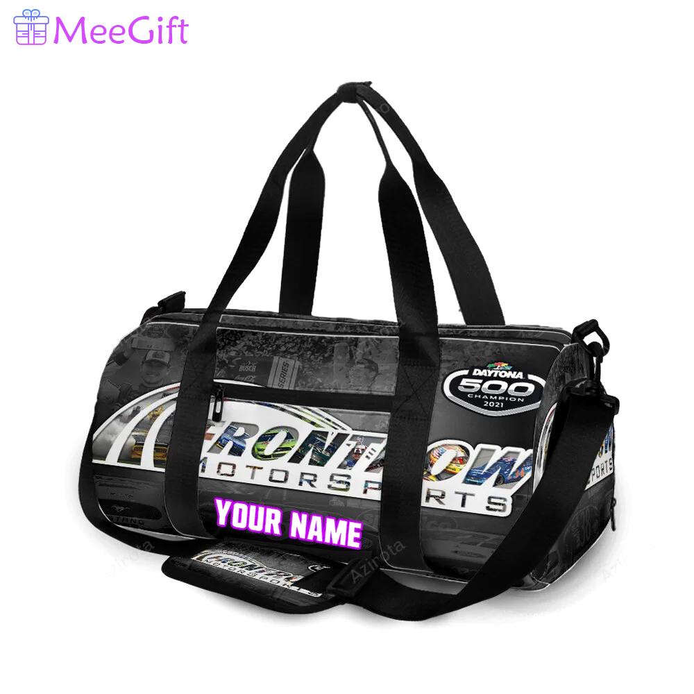 Nascar front row motor sports logo player car1 personalized name travel bag gym bag 349 Travel Bag