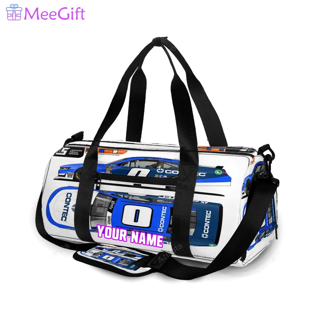 Nascar jd motorsport w gary keller car4 personalized name travel bag gym bag 1910 Travel Bag