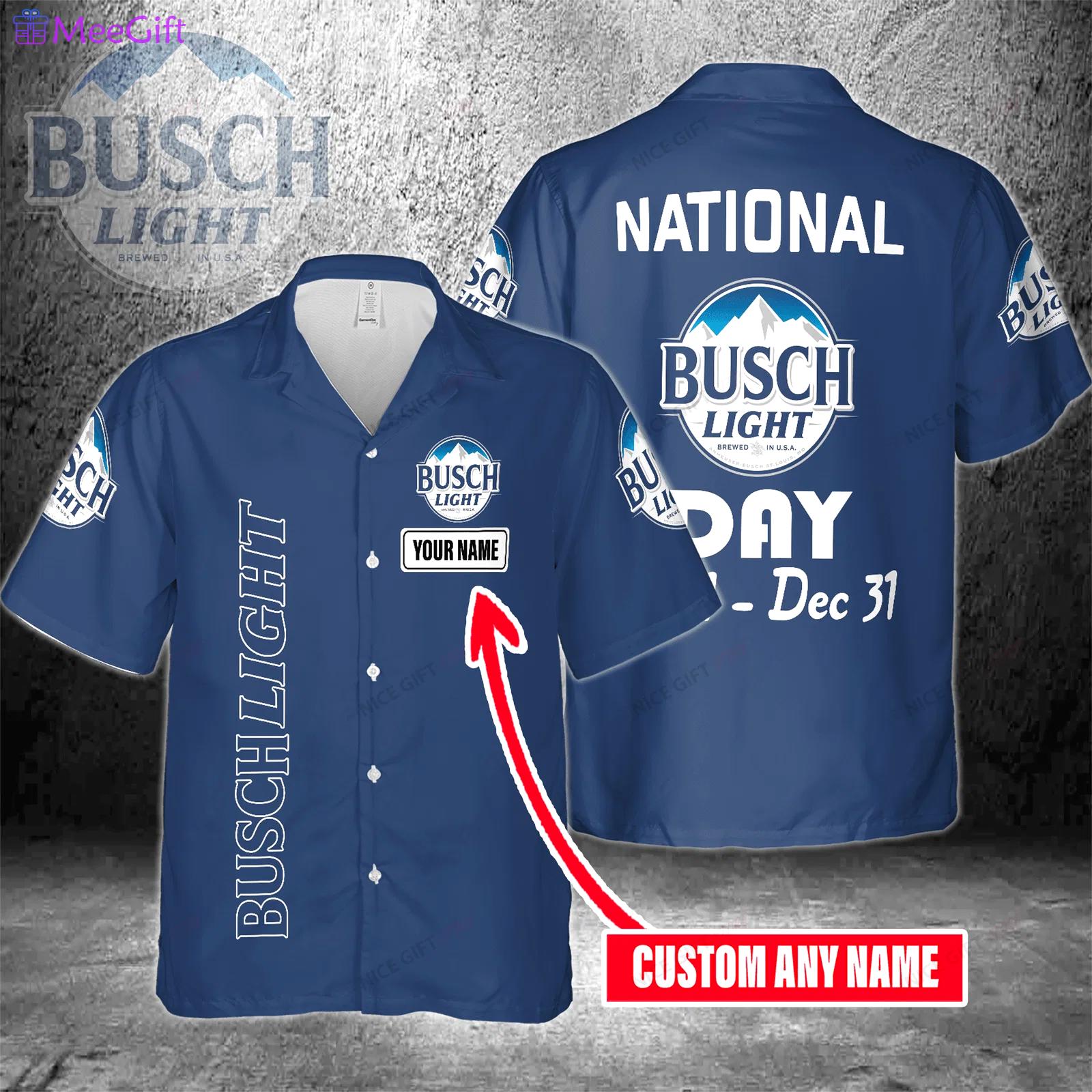 National busch light day jan 1 – dec 31 custom name hawaiian shirt  for men and women Hawaii Shirt