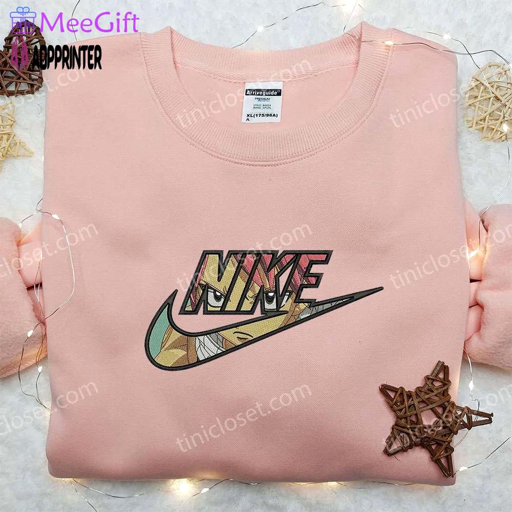 Natsu dragneel x nike shirt: fairy tail embroidered nike inspired design Embroidered Shirt