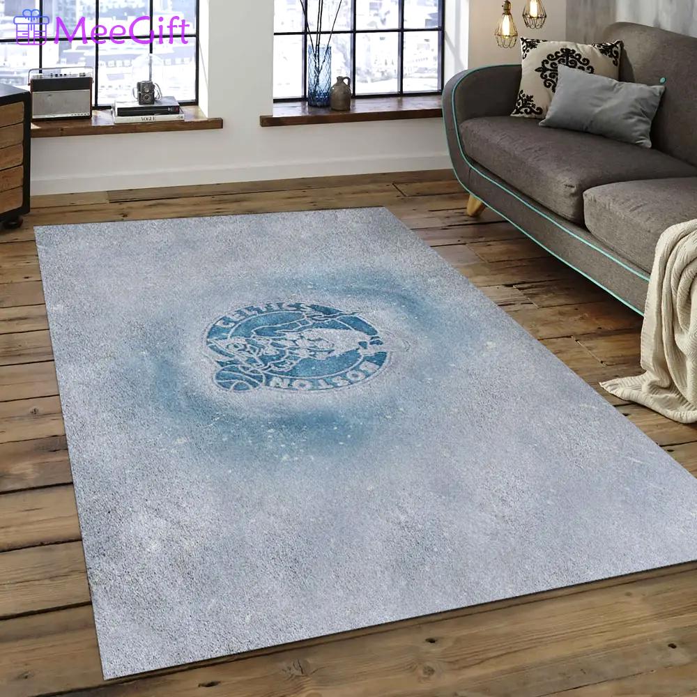 Nba boston celtics basketball legend team logo rectangle area bc09 Rectangle Rug