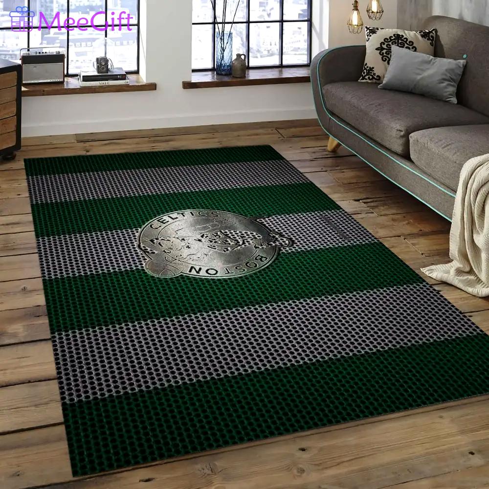 Nba boston celtics basketball legend team logo rectangle area bc19 Rectangle Rug