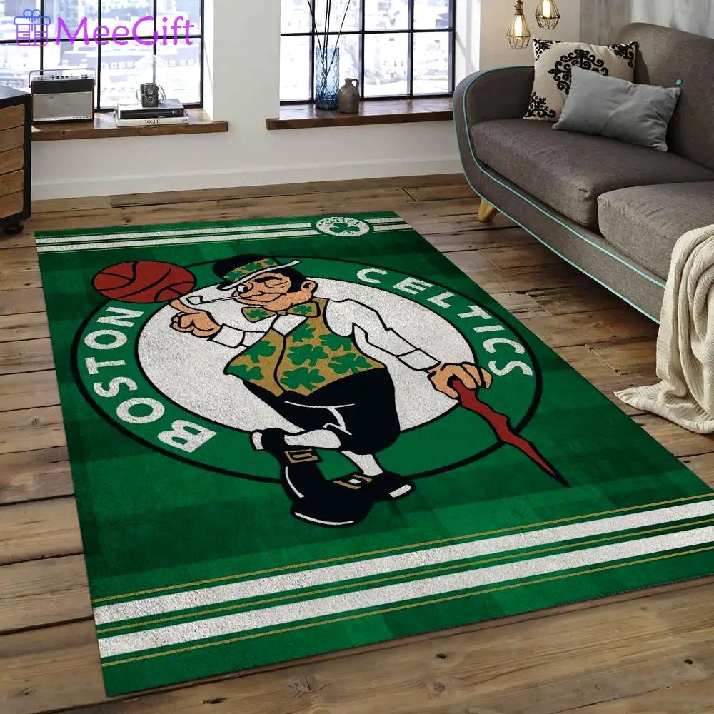 Nba boston celtics basketball legend team logo rectangle area bc38 Rectangle Rug