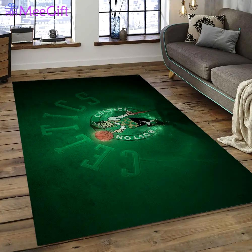 Nba boston celtics basketball legend team logo rectangle area bc42 Rectangle Rug