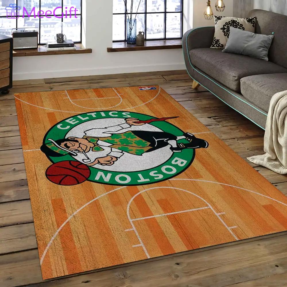 Nba boston celtics basketball legend team logo rectangle area bc54 Rectangle Rug