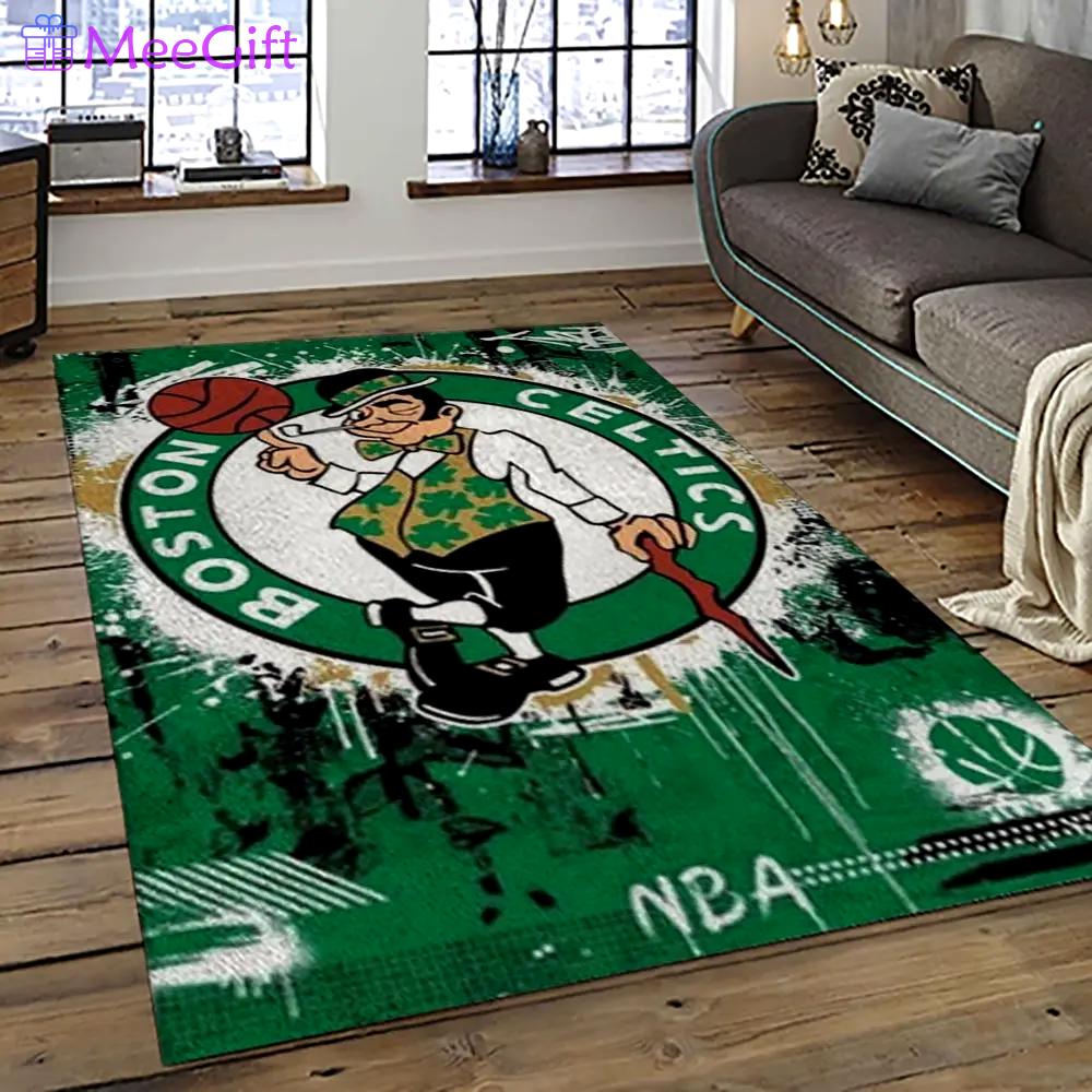 Nba boston celtics basketball team logo sport carpet area rug home decor best gift for friends bc64 Rectangle Rug