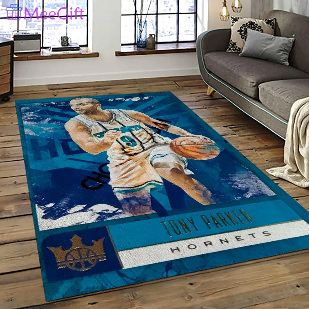 Nba charlotte hornets basketball team logo sport carpet area rug home decor best gift for friends ch60 Rectangle Rug