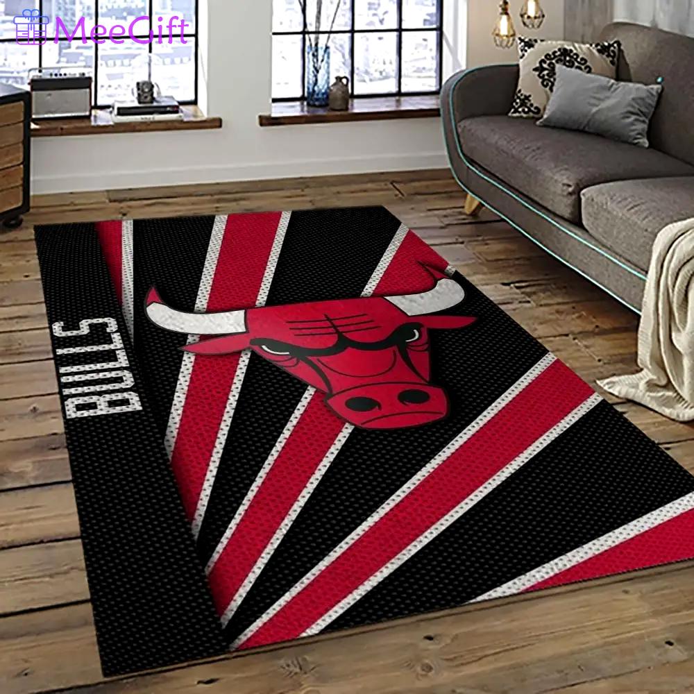 Nba chicago bulls basketball team logo sport carpet area rug home decor best gift for friends cb74 Rectangle Rug