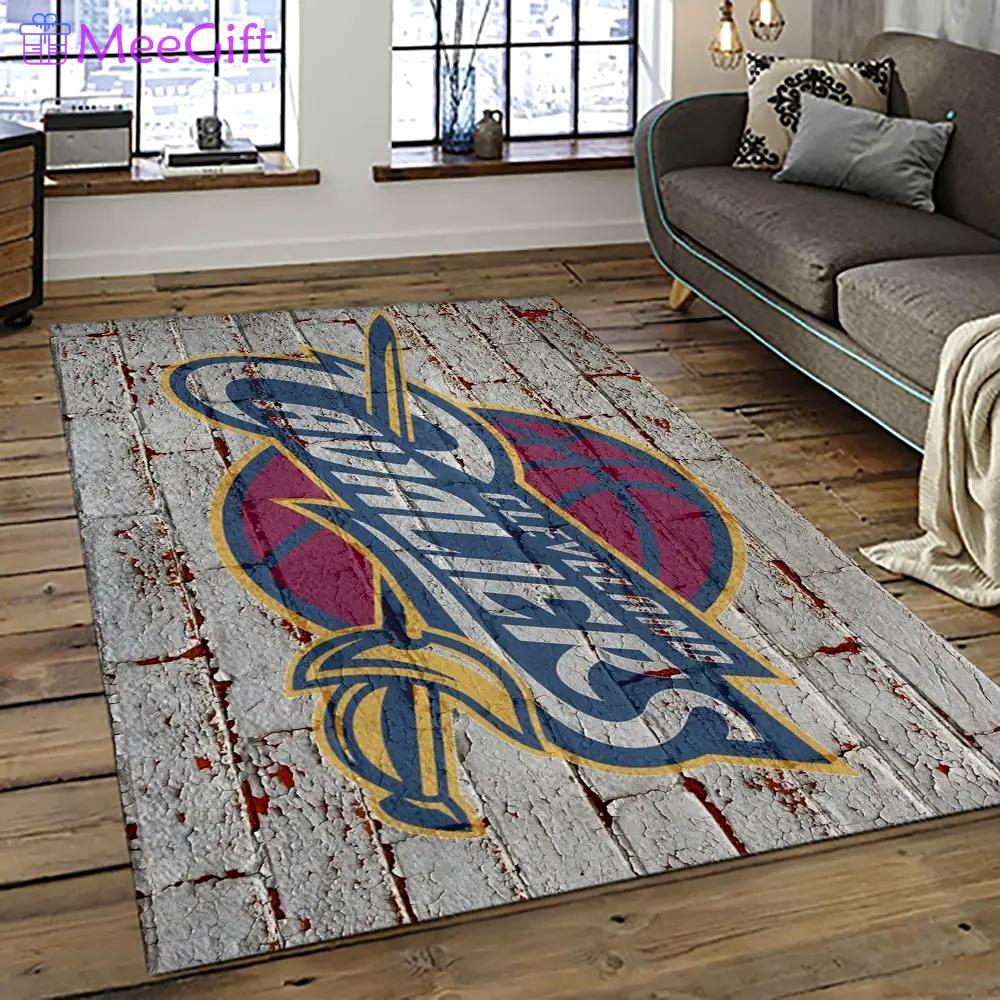Nba cleveland cavaliers basketball team logo sport carpet rectangle area rug for living room cca4 Rectangle Rug
