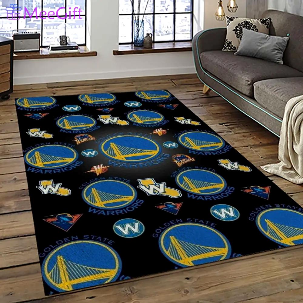 Nba golden state warriors basketball team logo sport carpet area rug home decor best gift for friends gsw84 Rectangle Rug