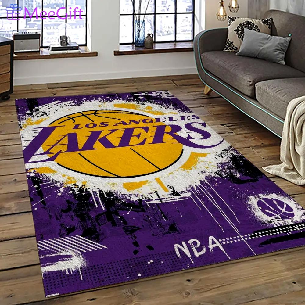 Nba los angeles lakers basketball team logo sport carpet area rug home decor best gift for friends lasl13 Rectangle Rug