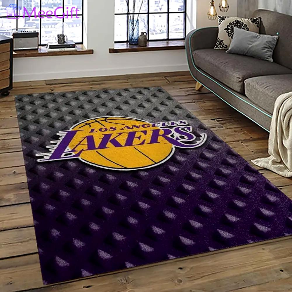 Nba los angeles lakers basketball team logo sport carpet area rug home decor best gift for friends lasl30 Rectangle Rug