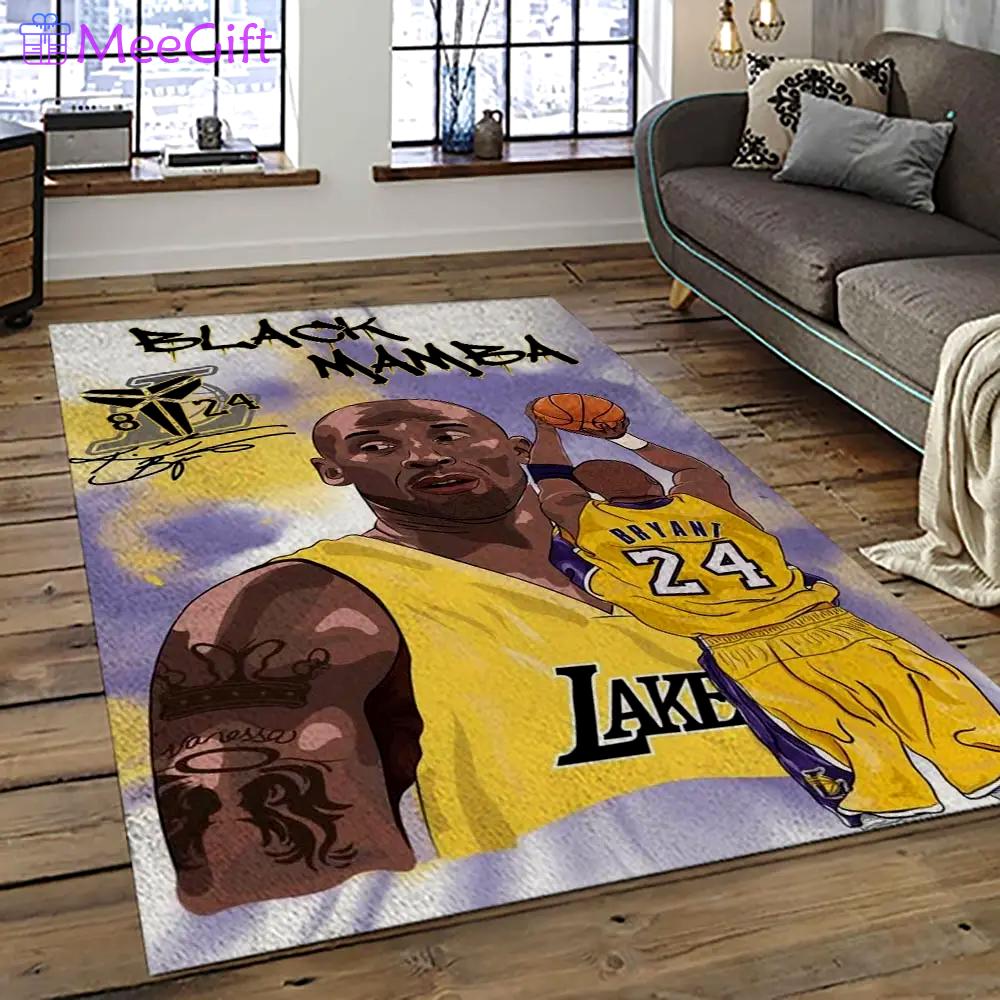 Nba los angeles lakers basketball team logo sport carpet area rug home decor best gift for friends lasl59 Rectangle Rug