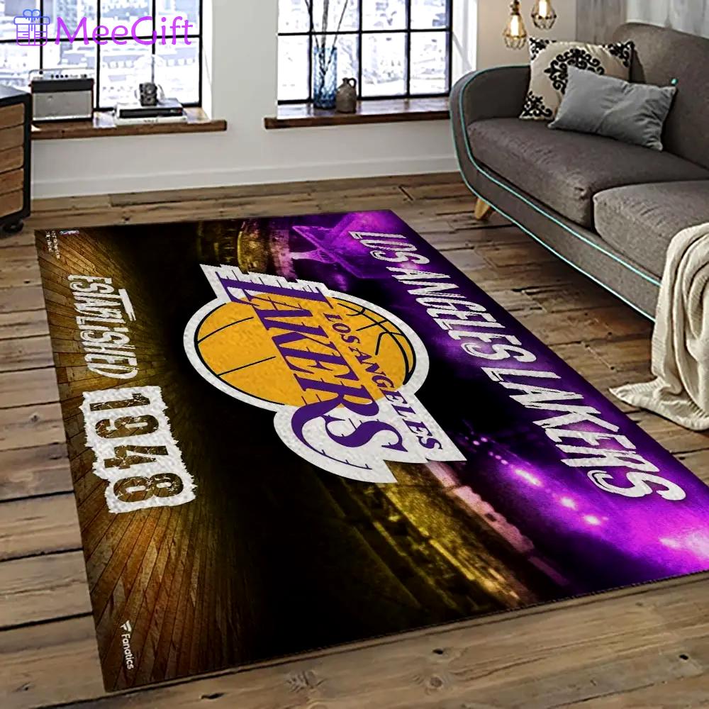 Nba los angeles lakers basketball team logo sport carpet area rug home decor best gift for friends lasl7 Rectangle Rug