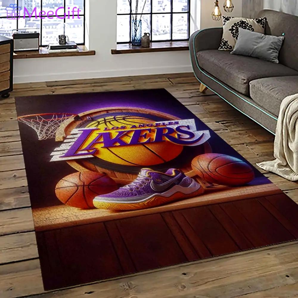Nba los angeles lakers basketball team logo sport carpet area rug home decor best gift for friends lasl82 Rectangle Rug