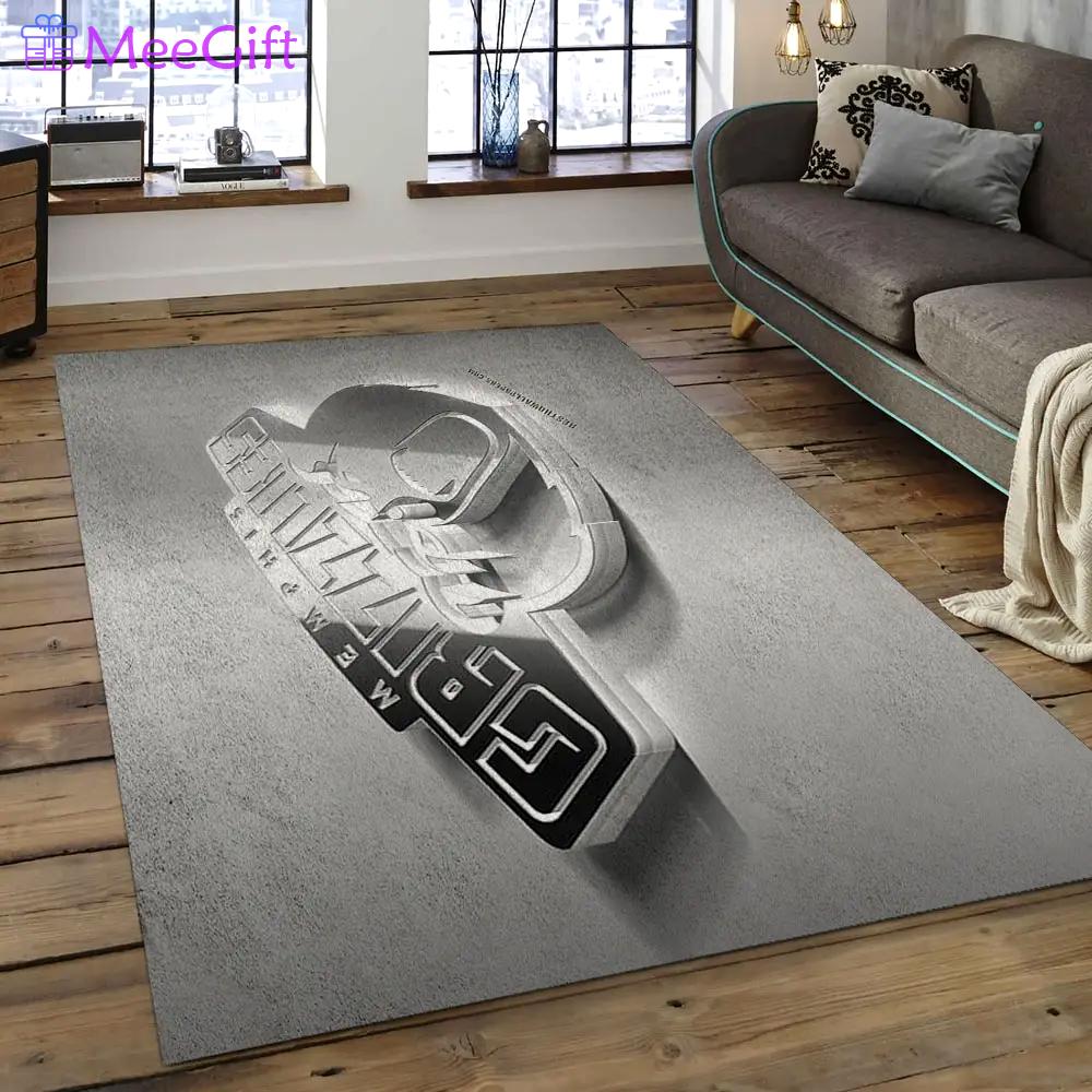 Nba memphis grizzlies basketball legend team logo rectangle area mg07 Rectangle Rug