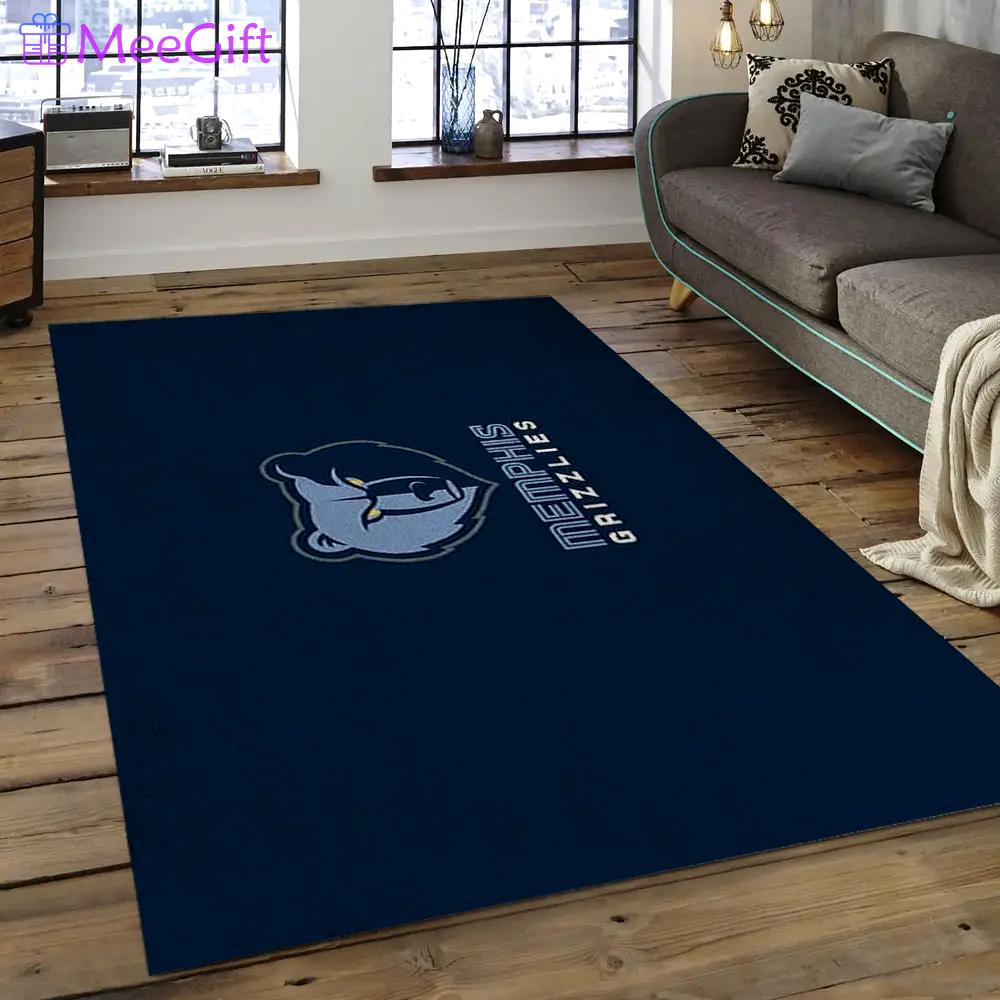 Nba memphis grizzlies basketball legend team logo rectangle area mg20 Rectangle Rug