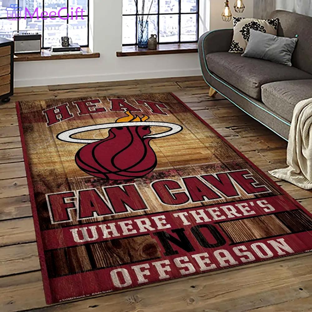 Nba miami heat basketball team logo sport carpet area rug home decor best gift for friends mh79 Rectangle Rug