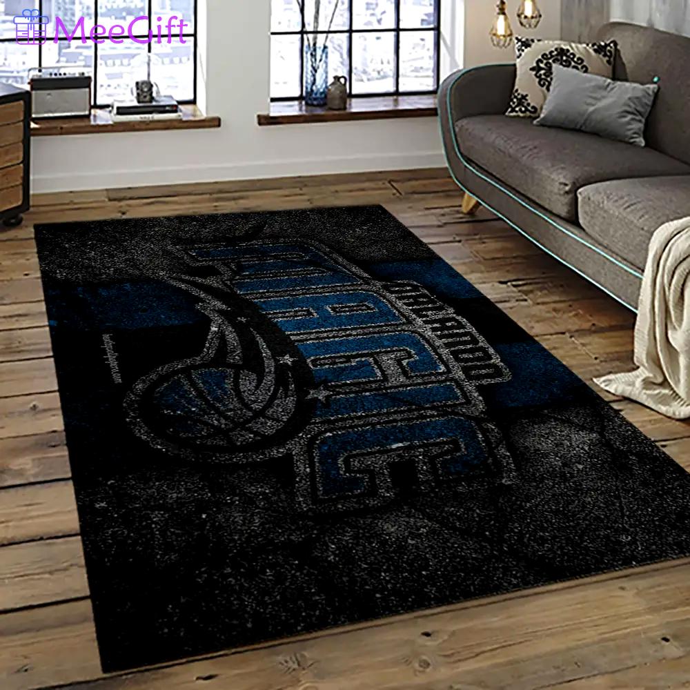 Nba orlando magic basketball team logo sport carpet rectangle area rug for living room olm22 Rectangle Rug